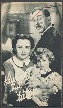 KDYBYCH BYL TÁTOU. - Bio-program v obrazech 1939.
