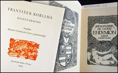 KOBLIHA; FRANTIŠEK: KNIŽNÍ GRAFIKA. - 1944. Soubor dvaceti titulních listů a protititulů. Grafická škola.