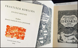 KOBLIHA; FRANTIŠEK: KNIŽNÍ GRAFIKA. - 1944. Soubor dvaceti titulních listů a protititulů. Grafická škola.