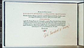 Kobliha - GOURMONT, REMY de: ROUHAVÝ RŮŽENEC. ORAISONS MAUVAISES. - 1928.