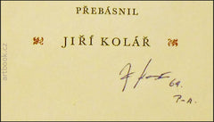 Kolář - Ezop & Hollar. Bajky. - 1957.