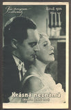 KRÁSNÁ NEZNÁMÁ (ROMÁN JEDNÉ NOCI). - Bio-program v obrazech 1934.