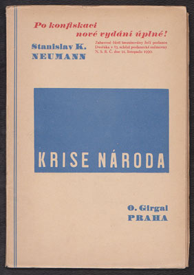 NEUMANN, STANISLAV K.: KRISE NÁRODA. - 1930.