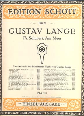 LANGE, GUSTAV: FR. SCHUBERT, AM MEER.