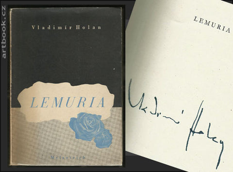 Holan, Vladimír: Lemuria. - 1940, podpis autora.