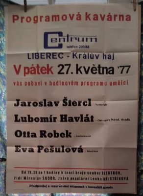 PROGRAMOVÁ KAVÁRNA CENTRUM, LIBEREC - KRÁLŮV HÁJ. - 1977.