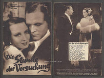 Lída Baarová, Gustav Fröhlich - DIE STUNDE DER VERSUCHUNG / MEZIAKTÍ. - Filmový program 1936.
