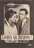 Ingrid Bergman - LIEBEN SIE BRAHMS? (Máte ráda Brahmse?) - 1961. Illustrierte Film-Bühne.