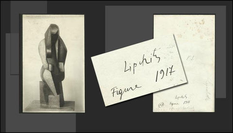 JACQUES LIPCHITZ.  - 1917. Originální fotografie (225x145); na rubu vlastnoruční podpis s názvem díla a datem 1917. /q/