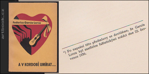 GARCÍA LORCA; FEDERICO: A V KORDOBĚ UMÍRAT ...  - 1937.