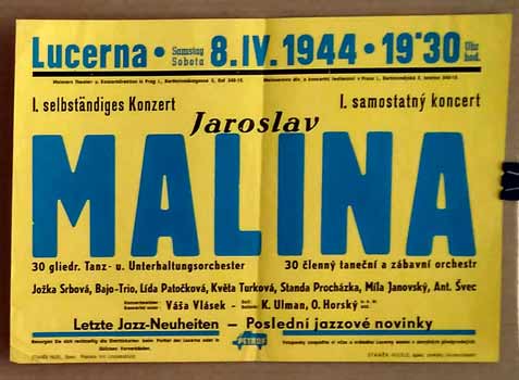 ORCHESTR JAROSLAVA MALINY. - 1944.