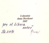LUŽÍK, RUDOLF: BÁSEŇ ZE SBÍRKY MALOVANÉ KVÍTÍ. - 5 akvatint ANNA HORÁKOVÁ. 1987.