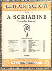 SCRIABINE, A.: MAZURKA FIS MOLL.