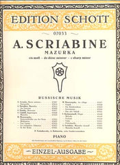 SCRIABINE, A.: MAZURKA CIS MOLL.