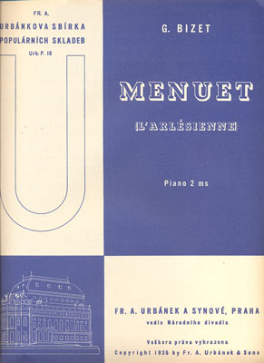 BIZET, G.: MENUET. - 1935.