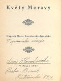 KOVALOVSKÁ-JESENICKÁ, MARIE: KVĚTY MORAVY. - 1937.