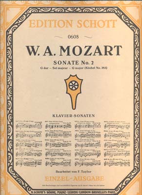 MOZART, W. A.: SONATE No. 2.