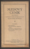 MZDOVÝ CENÍK PRO ČLENY CENÍKOVÉHO SOURUČENSTVÍ GRAFICKÉHO ZÁVODU. - 1925.