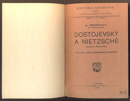 SMIRNOV, A.: DOSTOJEVSKÝ A NIETZSCHE. - 1905.