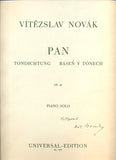 NOVÁK, VÍTĚZSLAV: PAN. BÁSEŇ V TÓNECH O PĚTI VĚTÁCH. OP. 43. - 1911.