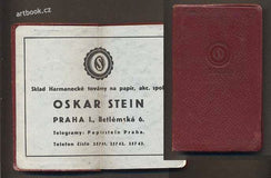 KAPESNÍ KALENDÁŘ PRO ROK 1936. Oskar Stein, Praha I., Betlémská 6.