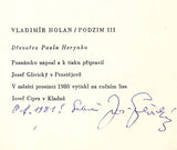 HOLAN, VLADIMÍR: PODZIM III. Bohuslavu Reynkovi. - 1980.