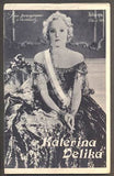 KATEŘINA VELIKÁ. - Bio-program v obrazech 1934.