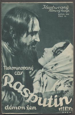 NEKORUNOVANÝ CAR RASPUTIN DÉMON ŽEN. - 1932. Ilustrovaný Filmový kurýr. č. 70.
