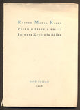 RILKE, REINER MARIA: PÍSEŇ O LÁSCE A SMRTI KORNETA KRYŠTOFA RILKA. - 1958.