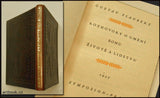 FLAUBERT; GUSTAVE: ROZHOVORY O UMĚNÍ; BOHU; ŽIVOTĚ A LIDSTVU. - 1927. Symposion, kožená vazba.