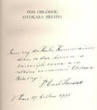 SAUDEK, EMIL: POD OBLOHOU OTOKARA BŘEZINY. - 1929.