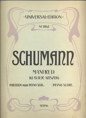 SCHUMANN, ROBERT: MANFRED. KLAVIER AUSZUG. - kol. 1915