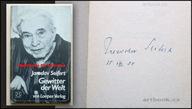 SEIFERT, JAROSLAV. GEWITTER DER WELT. - podepsaný výtisk. 1984.