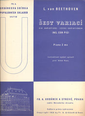 BEETHOVEN,: ŠEST VARIACÍ. - 1935.