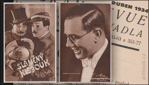 VOSKOVEC A WERICH: SLAMĚNÝ KLOBOUK. - divadelní program, duben 1934.