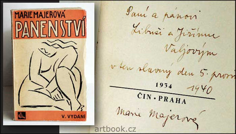 Špála - MAJEROVÁ; MARIE: PANENSTVÍ. Historie děvčete. - 1934.