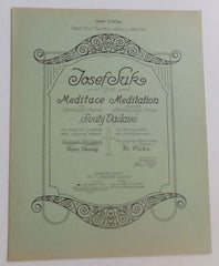 SUK, JOSEF: MEDITACE NA STAROČESKÝ CHORÁL "SVATÝ VÁCLAVE".