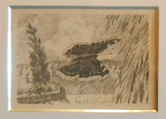 Švabinský Max. Letící černopláštník. - Litografie. 1958.