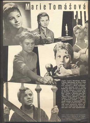 MARIE TOMÁŠOVÁ - Propagační plakát. Výtvarník: M. Hruška. (1964)