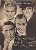 UNGEKÜSST SOLL MAN NICHT SCHLAFEN GEH´N. - 1936. Illustrierter Film-Kurier.