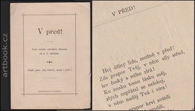 V před. Píseň českého národního dělnictva od J.V. Klečáka. - kol. 1900.