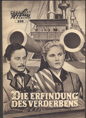 DER ERFINDUNG DES VERDERBENS / VYNÁLEZ ZKÁZY. - Filmový program. 1958.
