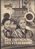 DER ERFINDUNG DES VERDERBENS / VYNÁLEZ ZKÁZY. - Filmový program. 1958.