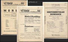 VĚTRNÍK. Divadelní programy. - 1942 / 1943.