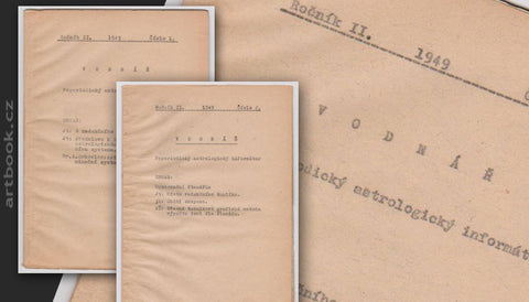 Astrologie, samizdat - VODNÁŘ. Ročník I. 1948, číslo 1. Ročník II. 1949, číslo 1 a 2.