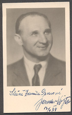 VOJTA, JAROSLAV. - podpis na fotopohlednici. 1944.
