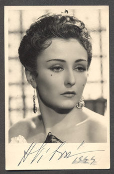HANA VÍTOVÁ.  podpis na fotopohlednici dat. 1944.