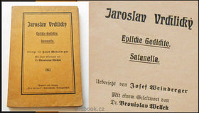 VRCHLICKÝ, JAROSLAV. EPISCHE GEDICHTE. SATANELLA. - (1913)