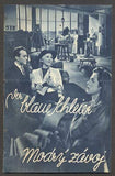 MODRÝ ZÁVOJ / DER BLAUE SCHLEIER. - Filmový program 1941.
