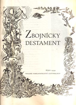 KOBZÁŇ, JAN: ZBOJNICKÝ DESTAMENT. - 1959.